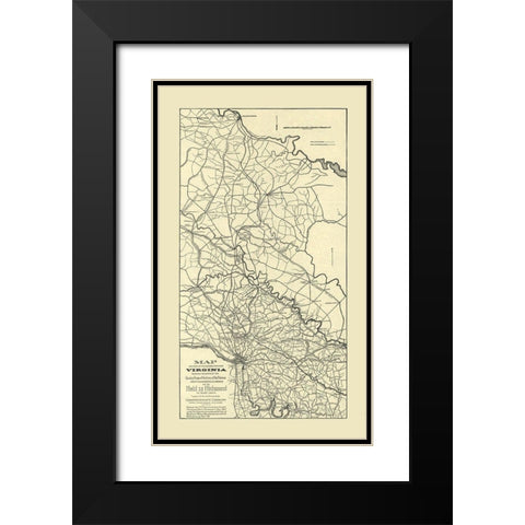 Eastern Portion Virginia Preston 1864 Black Modern Wood Framed Art Print with Double Matting by Preston