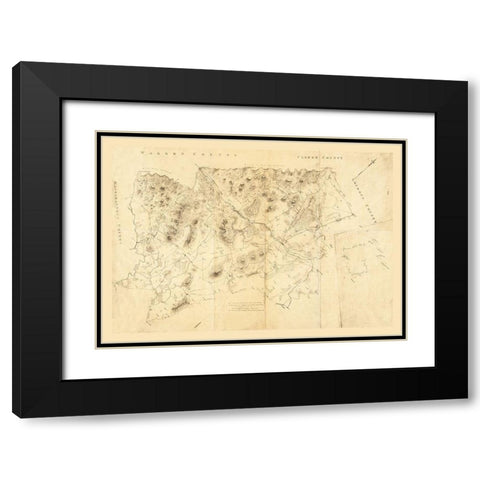 Fauquier County Virginia - Gilmer 1860 Black Modern Wood Framed Art Print with Double Matting by Gilmer