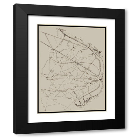 Fairfax Virginia - 1861 Black Modern Wood Framed Art Print with Double Matting by Unknown