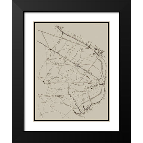Fairfax Virginia - 1861 Black Modern Wood Framed Art Print with Double Matting by Unknown