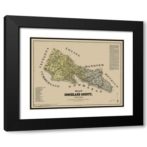 Goochland County Virginia - George 1881 Black Modern Wood Framed Art Print with Double Matting by George