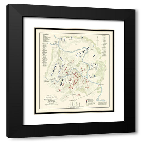 Youngs Branch Manassas Plains Virginia Black Modern Wood Framed Art Print with Double Matting by Michler