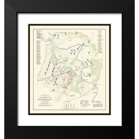 Youngs Branch Manassas Plains Virginia Black Modern Wood Framed Art Print with Double Matting by Michler