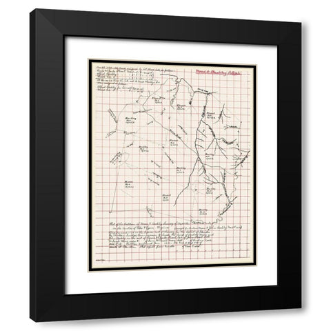 Moore Beckley Virginia - Moore 1874 Black Modern Wood Framed Art Print with Double Matting by Moore