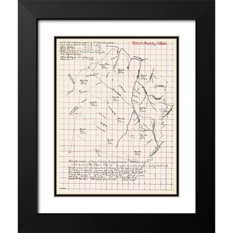 Moore Beckley Virginia - Moore 1874 Black Modern Wood Framed Art Print with Double Matting by Moore