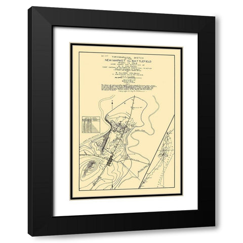 New Market Virginia - Colonna 1864 Black Modern Wood Framed Art Print with Double Matting by Colonna