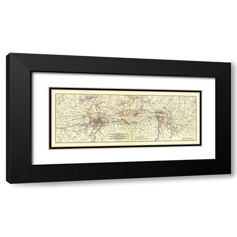 Richmond Petersburg Virginia - Filcher 1907 Black Modern Wood Framed Art Print with Double Matting by Filcher