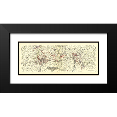 Richmond Petersburg Virginia - Filcher 1907 Black Modern Wood Framed Art Print with Double Matting by Filcher
