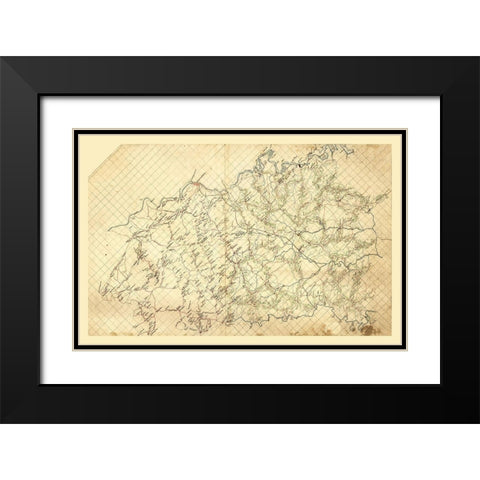 Spotsylvania County Virginia - 1860 Black Modern Wood Framed Art Print with Double Matting by Unknown