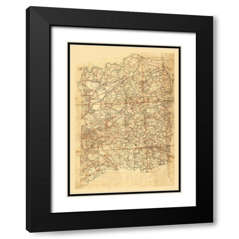 Spotsylvania County Virginia - 1860 Black Modern Wood Framed Art Print with Double Matting by Unknown