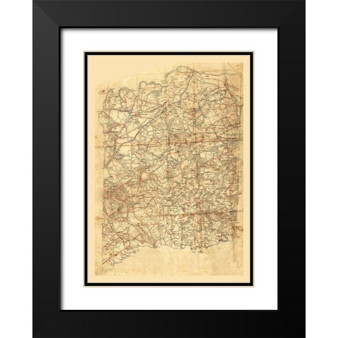 Spotsylvania County Virginia - 1860 Black Modern Wood Framed Art Print with Double Matting by Unknown