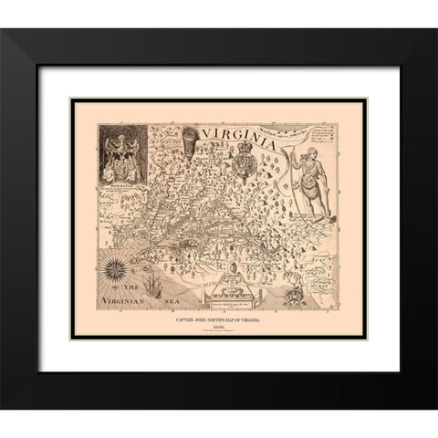 Virginia - 1900 Black Modern Wood Framed Art Print with Double Matting by Unknown