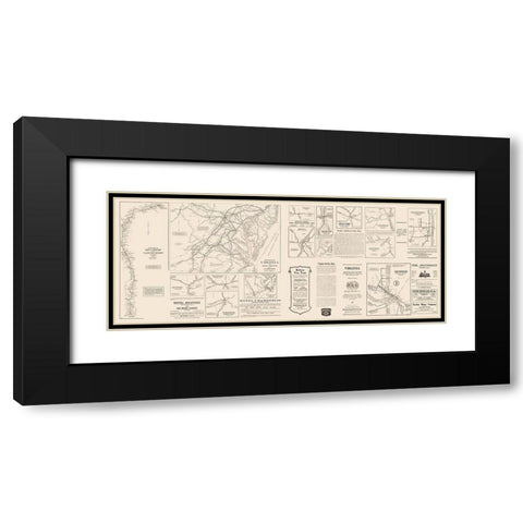 Virginia - 1912 Black Modern Wood Framed Art Print with Double Matting by Unknown