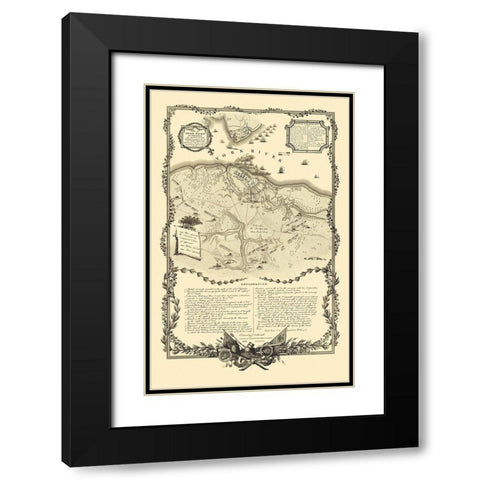 Yorktown Virginia - Tanner 1825 Black Modern Wood Framed Art Print with Double Matting by Tanner