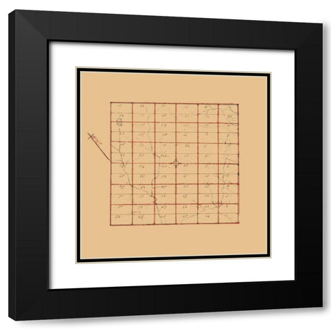 Cabot Vermont - 1780 Black Modern Wood Framed Art Print with Double Matting by LOC