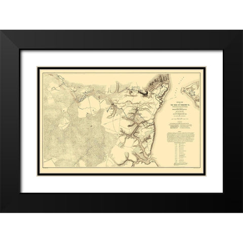 Yorktown Siege Virginia - Labbot 1862 Black Modern Wood Framed Art Print with Double Matting by Labbot