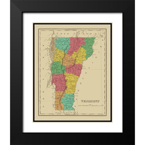 Vermont - Finley 1831 Black Modern Wood Framed Art Print with Double Matting by Finley