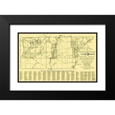 Colville Indian Reservation Northern Landowners Black Modern Wood Framed Art Print with Double Matting by Hunt