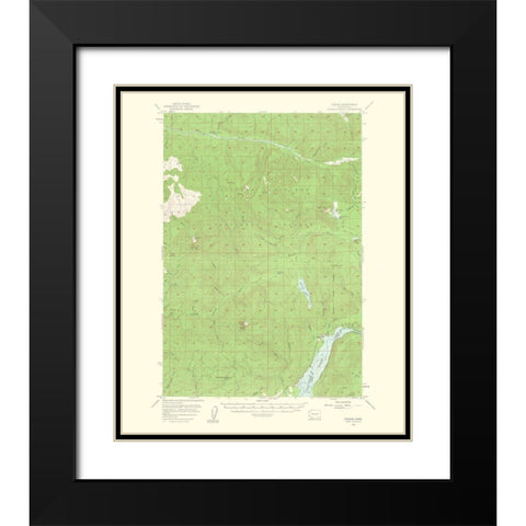 Cougar Washington Quad - USGS 1963 Black Modern Wood Framed Art Print with Double Matting by USGS