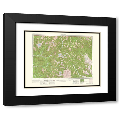 Concrete Washington Quad - USGS 1962 Black Modern Wood Framed Art Print with Double Matting by USGS