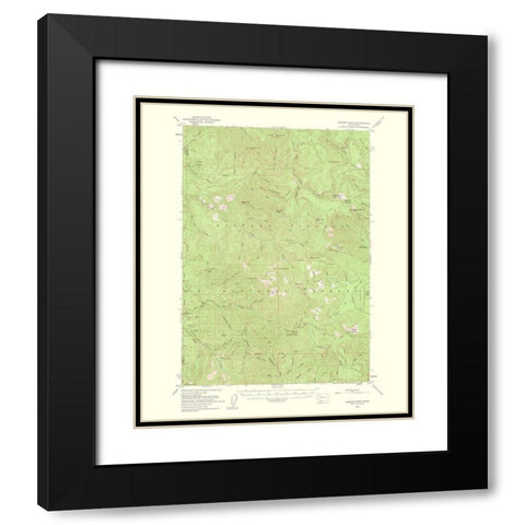 Lookout Mountain Washington Quad - USGS 1963 Black Modern Wood Framed Art Print with Double Matting by USGS