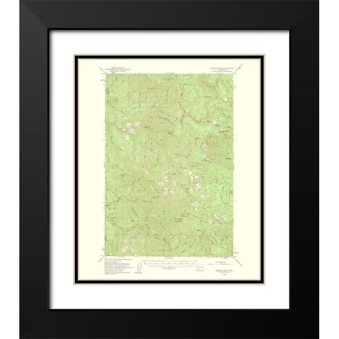 Lookout Mountain Washington Quad - USGS 1963 Black Modern Wood Framed Art Print with Double Matting by USGS