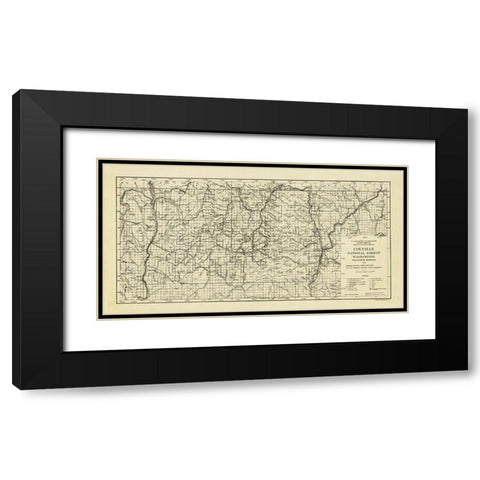 Colville National Forest Washington - Meridan Black Modern Wood Framed Art Print with Double Matting by Meridian