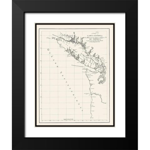 Washington Coast, Vancouver Island - Beques 1791 Black Modern Wood Framed Art Print with Double Matting by Beques
