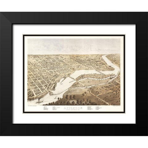 Appleton Wisconsin - Ruger 1867 Black Modern Wood Framed Art Print with Double Matting by Ruger