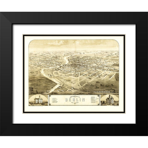 Berlin Wisconsin - Ruger 1867 Black Modern Wood Framed Art Print with Double Matting by Ruger