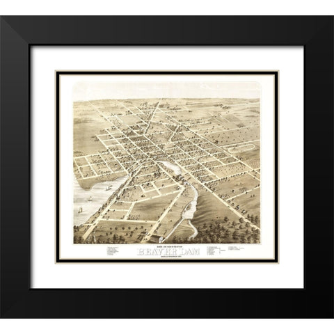 Beaver Dam Wisconsin - Ruger 1867 Black Modern Wood Framed Art Print with Double Matting by Ruger