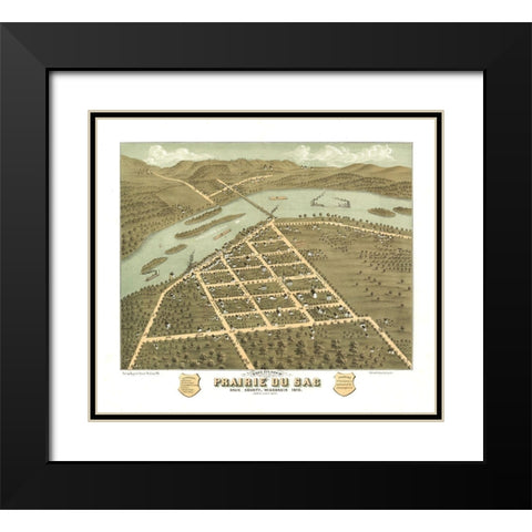 Prairie Du Sac Wisconsin - Ruger 1870 Black Modern Wood Framed Art Print with Double Matting by Ruger