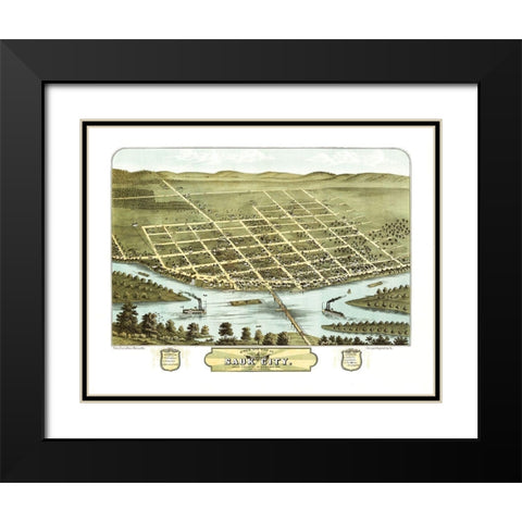 Sauk City Wisconsin - Ruger 1870 Black Modern Wood Framed Art Print with Double Matting by Ruger