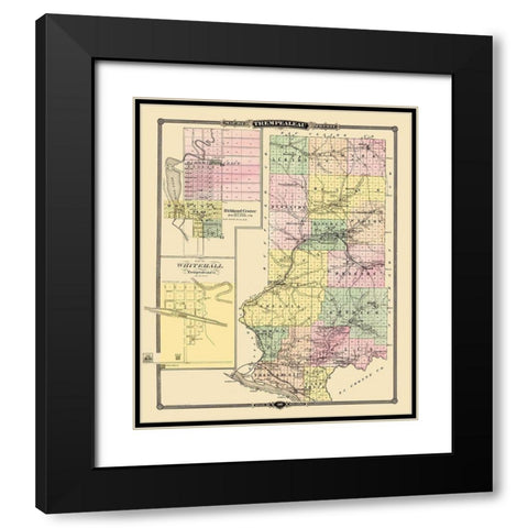 Trempealeau Wisconsin Landowner - Snyder 1878 Black Modern Wood Framed Art Print with Double Matting by Snyder