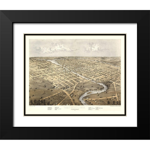 Watertown Wisconsin - Ruger 1867 Black Modern Wood Framed Art Print with Double Matting by Ruger