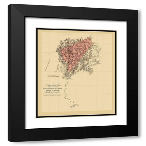 Cabin Creek Coal Company West Virginia Black Modern Wood Framed Art Print with Double Matting by Miller