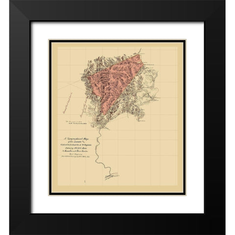 Cabin Creek Coal Company West Virginia Black Modern Wood Framed Art Print with Double Matting by Miller