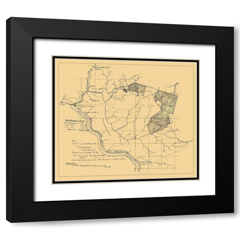 Middleton Coal Lands Fayette County West VA Black Modern Wood Framed Art Print with Double Matting by Hotchkiss
