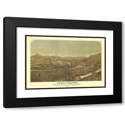 Phillippi West Virginia - Pool 1861 Black Modern Wood Framed Art Print with Double Matting by Pool
