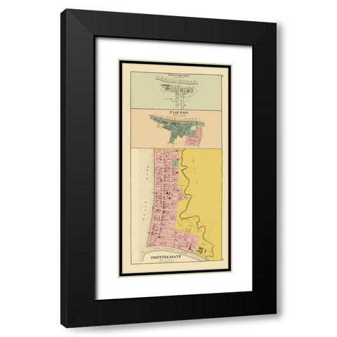West Columbia Clifton Point Pleasant West Virginia Black Modern Wood Framed Art Print with Double Matting by Hayes