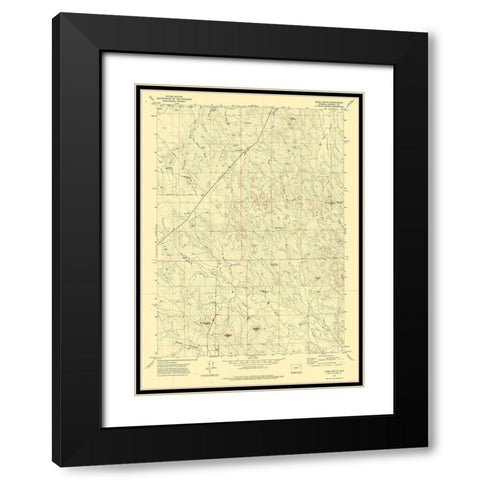 Appel Butte Wyoming Quad - USGS 1971 Black Modern Wood Framed Art Print with Double Matting by USGS