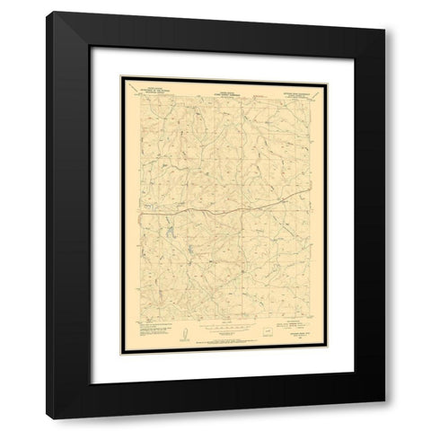 Artesian Draw Wyoming Quad - USGS 1954 Black Modern Wood Framed Art Print with Double Matting by USGS