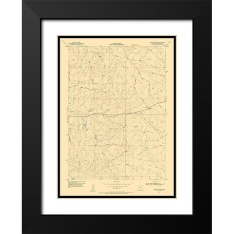 Artesian Draw Wyoming Quad - USGS 1954 Black Modern Wood Framed Art Print with Double Matting by USGS