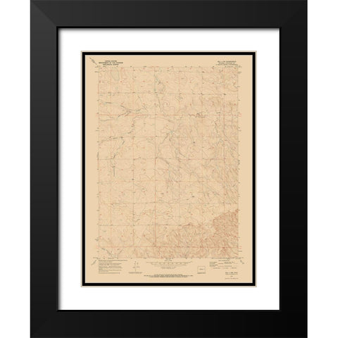 North West Bill Wyoming Quad - USGS 1970 Black Modern Wood Framed Art Print with Double Matting by USGS