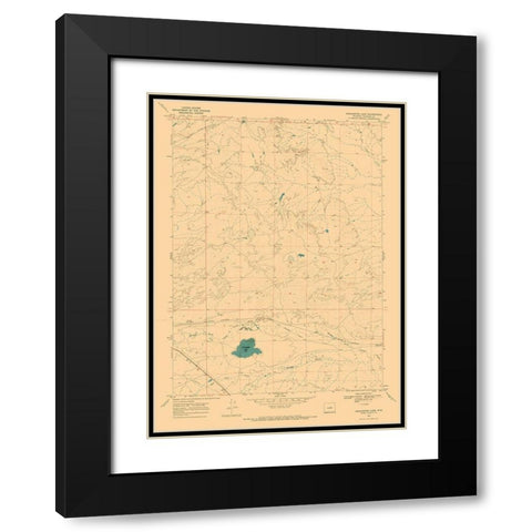 Burlington Lake Wyoming Quad - USGS 1968 Black Modern Wood Framed Art Print with Double Matting by USGS