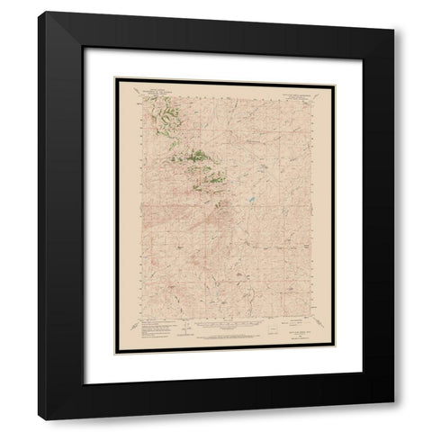 Fifty Five Ranch Wyoming Quad - USGS 1959 Black Modern Wood Framed Art Print with Double Matting by USGS