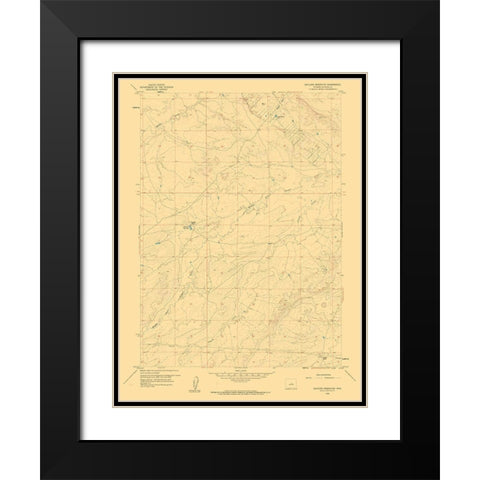 Gaylord Reservoir Wyoming Quad - USGS 1959 Black Modern Wood Framed Art Print with Double Matting by USGS