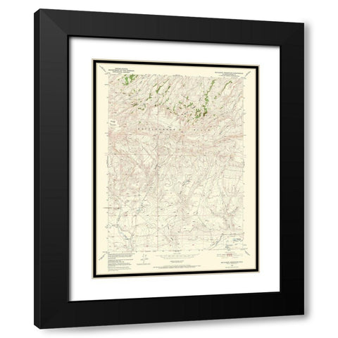 Mc Cleary Reservoir Wyoming Quad - USGS 1951 Black Modern Wood Framed Art Print with Double Matting by USGS