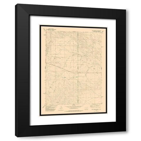 Mule Creek Wyoming Quad - USGS 1978 Black Modern Wood Framed Art Print with Double Matting by USGS