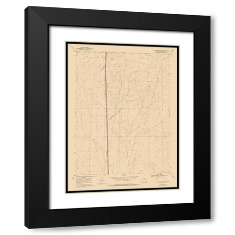 Mc Pherson Draw Wyoming Quad - USGS 1968 Black Modern Wood Framed Art Print with Double Matting by USGS
